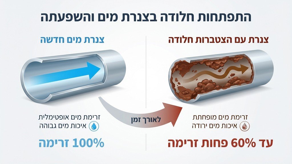 חלודה בצנרת מים ישנה