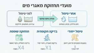 בדיקה ותחזוקה של מאגר מים עילי